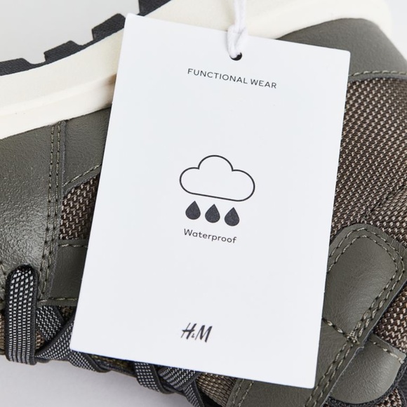 H&M Waterproof Hight Tops, size 1, dark khaki green. - Picture 8 of 8